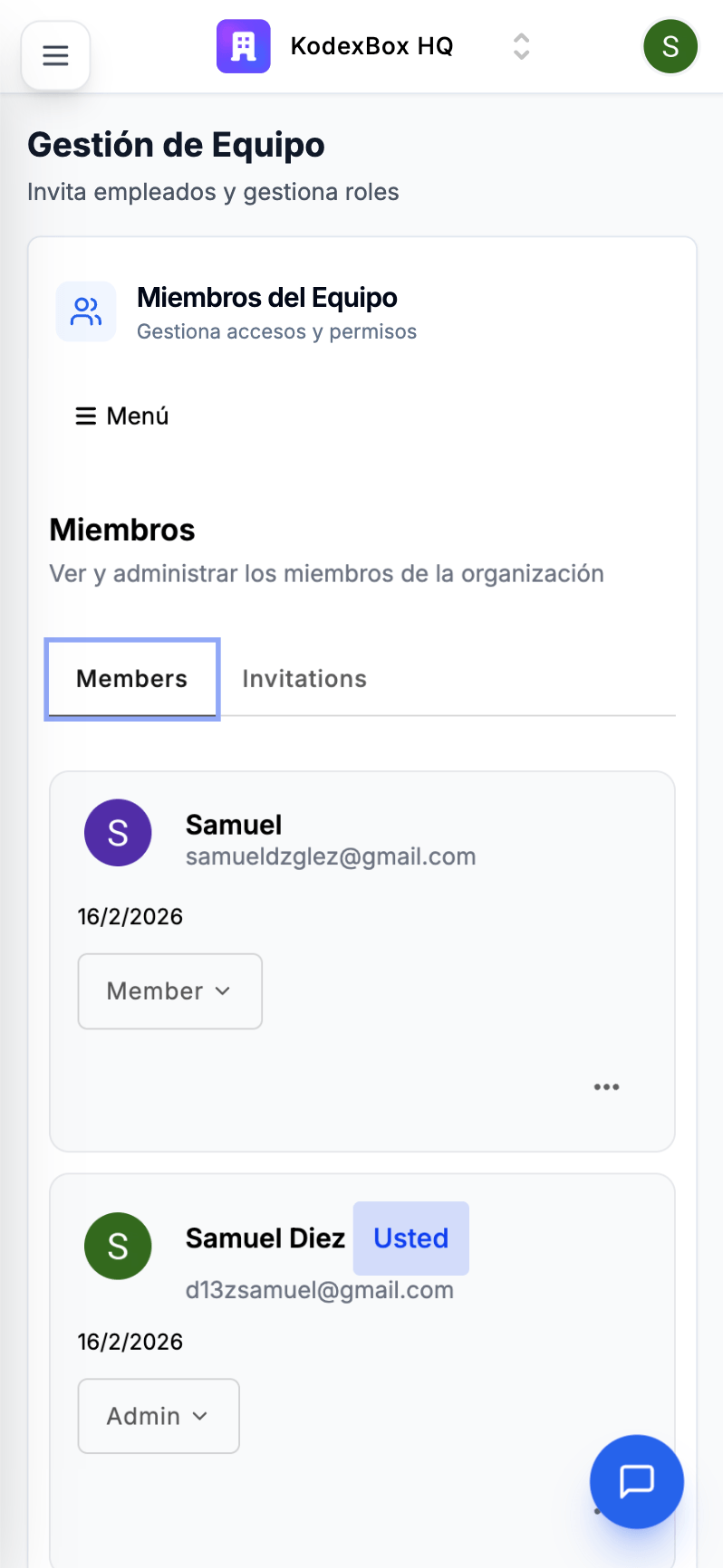 Gestión de Equipo